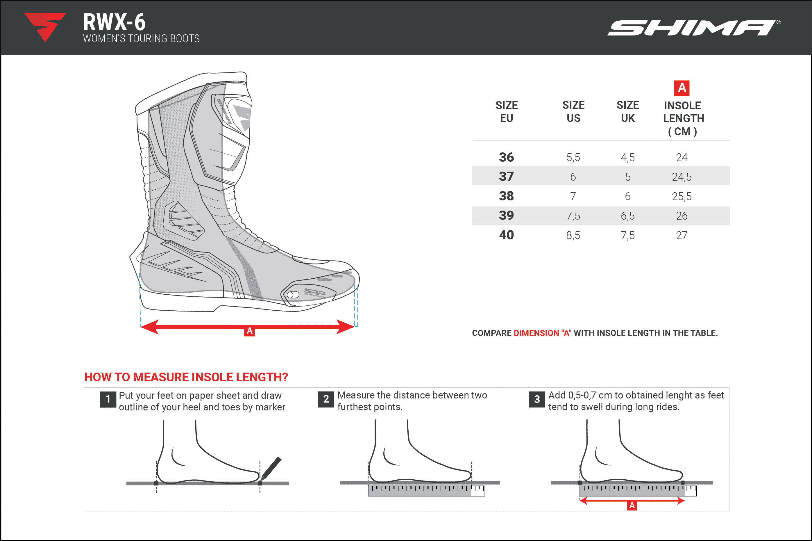 Мотоботы женские SHIMA RWX-6 BLACK