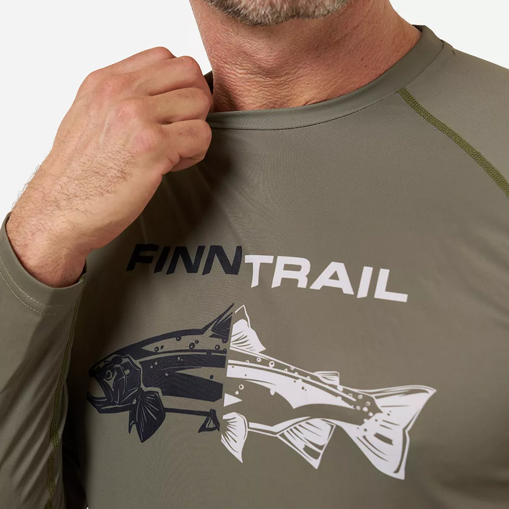 ЛОНГСЛИВ FINNTRAIL WAVE FISH KHAKI