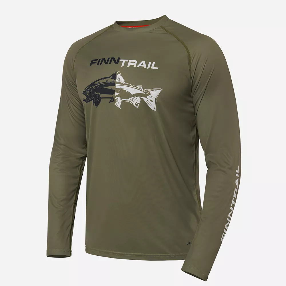 ЛОНГСЛИВ FINNTRAIL WAVE FISH KHAKI